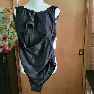 Women's Maternity One Piece Swimsuit In Black. M